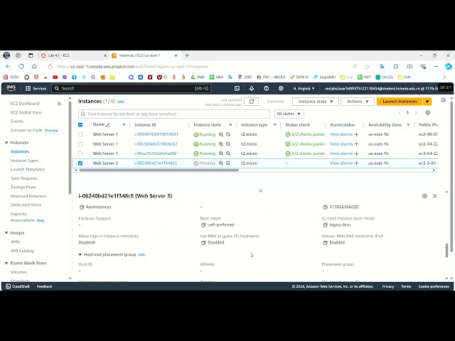 Module 4 Lab 1 Launching an EC2 Instance