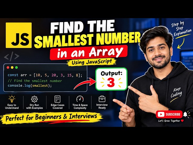 Find Smallest Number in Array Using JavaScript | JavaScript Coding Interview Question | Hinglish