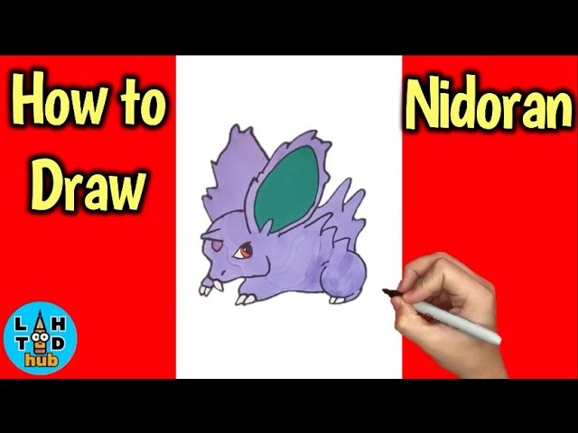 How to Draw Nidoran | Pokémon | Art lesson