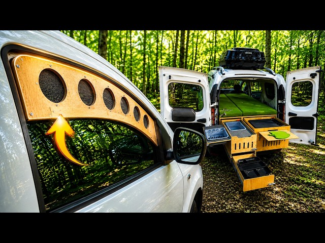 I Built a DIY Window Vent & Bug Screen for My Renault Kangoo Camper!