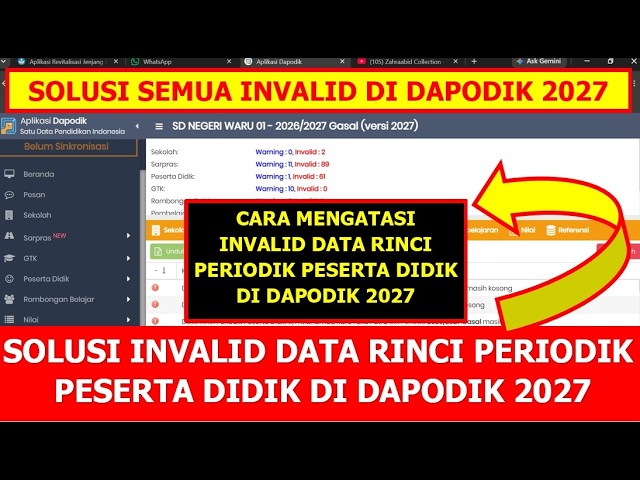 LATEST SOLUTION FOR INVALID PERIODIC STUDENT DATA IN DAPODIK 2027