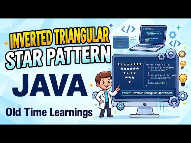 Inverted Triangular Star Pattern in Java