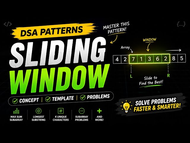 Sliding Window Pattern Explained | Crack 90% of LeetCode Problems | DSA Patterns #2