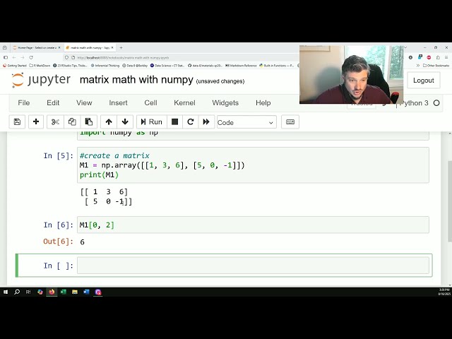 Matrix Math in Python using numpy