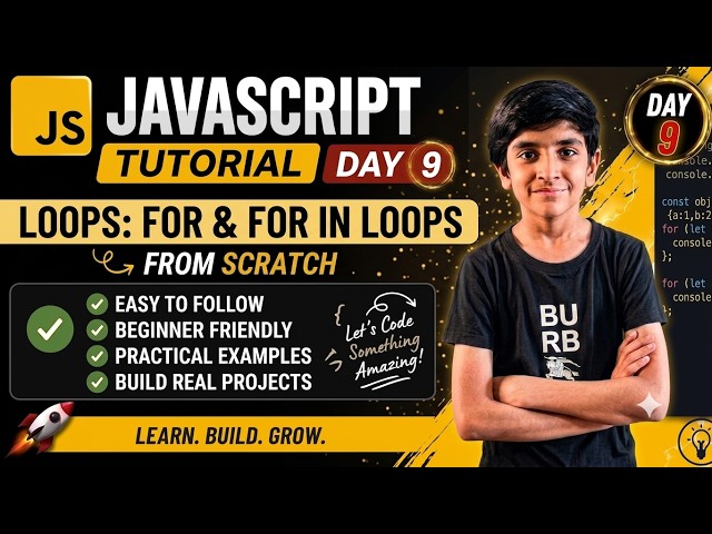 JavaScript Loops Mastery 🔥 For Loop & For...in Explained with Examples | Beginner to Pro #coding #js