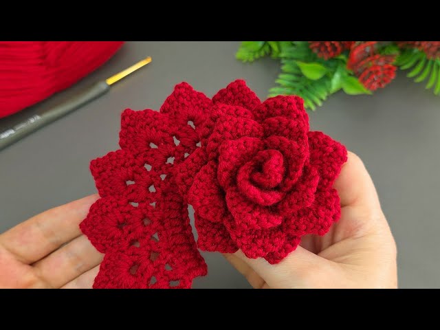 Woww!.. 🥰 How to Crochet a Rose Step by Step, Quick and Easy