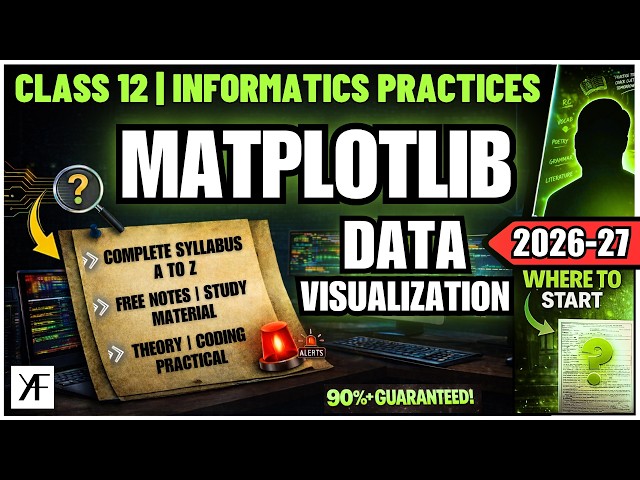 Class 12 IP - Data Visualization Matplotlib | INFORMATICS PRACTICES (Code 065) | BOARDS 2026-27