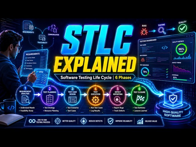 STLC Software Testing Life Cycle Explained for Beginners | All 6 Phases with Examples