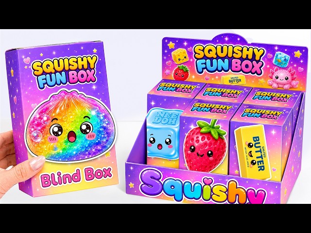 💜SANRIO Unboxing MYSTERY Squishy Fun Blind box 2|How to make squishy|PiPi Cubes DIY