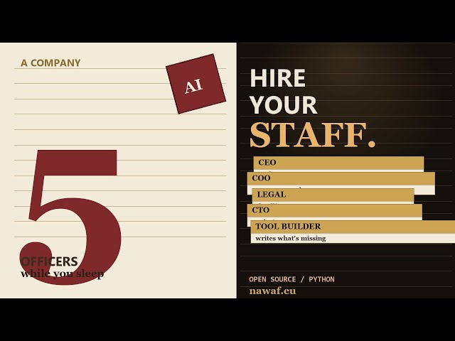 Hire a five-person AI staff that runs you like a company