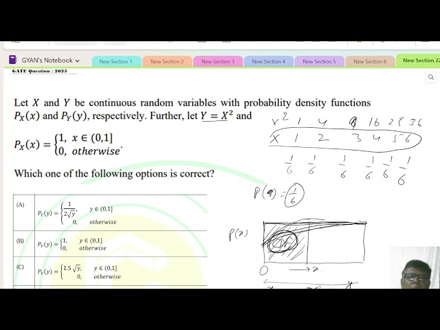 Gate 2025 EE probability distribution function Question