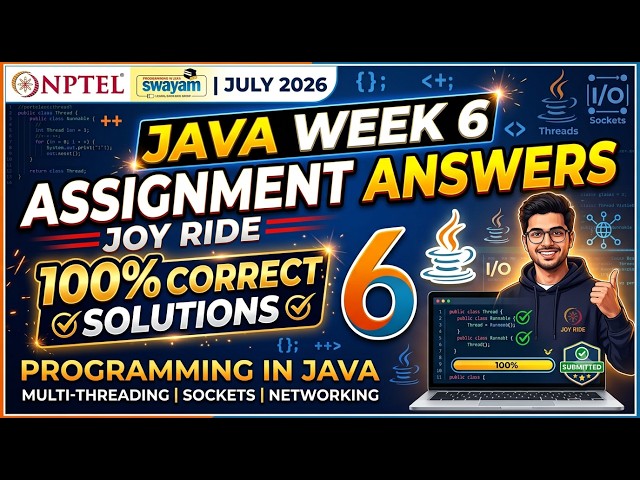 NPTEL Programming In Java Week 6 Assignment Answers (July 2026) | 100% Correct Solutions