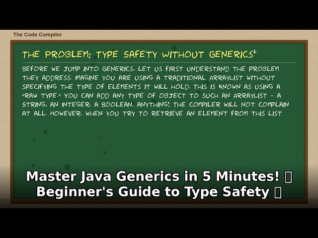 Master Java Generics in 5 Mins! 💡 Beginner's Guide to Type Safety 🛡️ (Java Programming Tutorial)