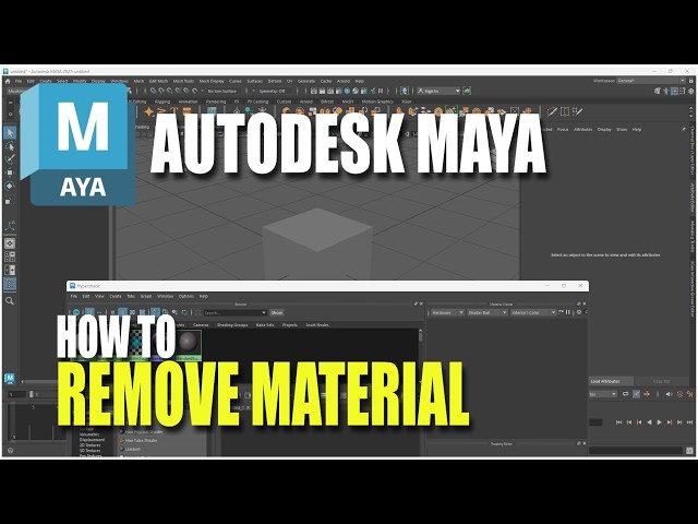 Autodesk Maya How To Remove Material From Object