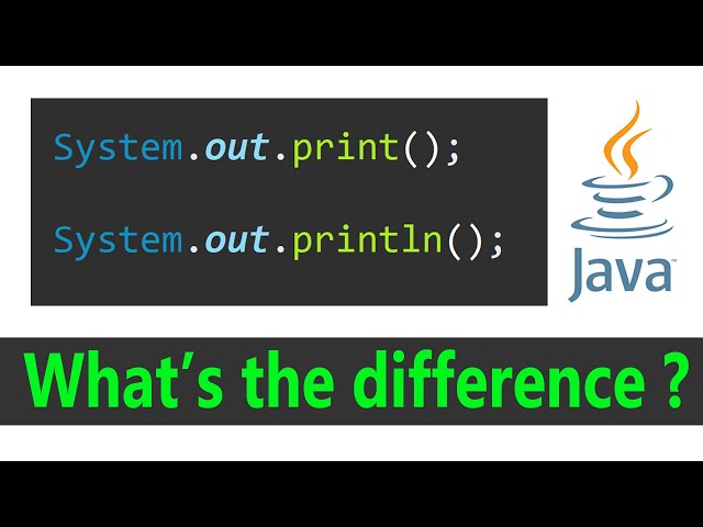 Difference between System.out.println() and System.out.print()