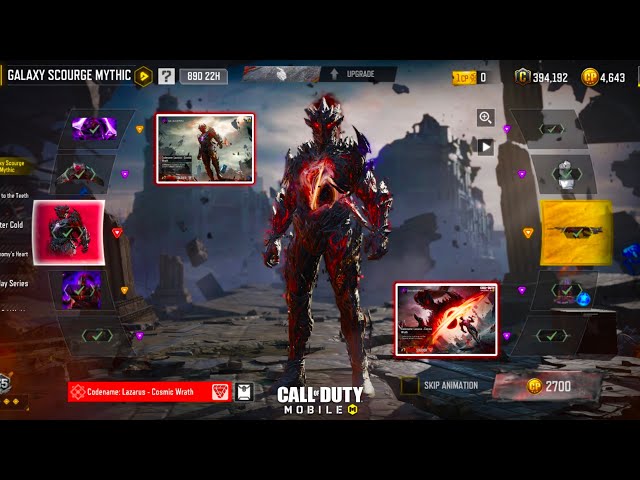 Buying New Mythic Codename: Lazarus - Cosmic Wrath & Maxing out by Opening CODM GALAXY SCOURGE Drop😈