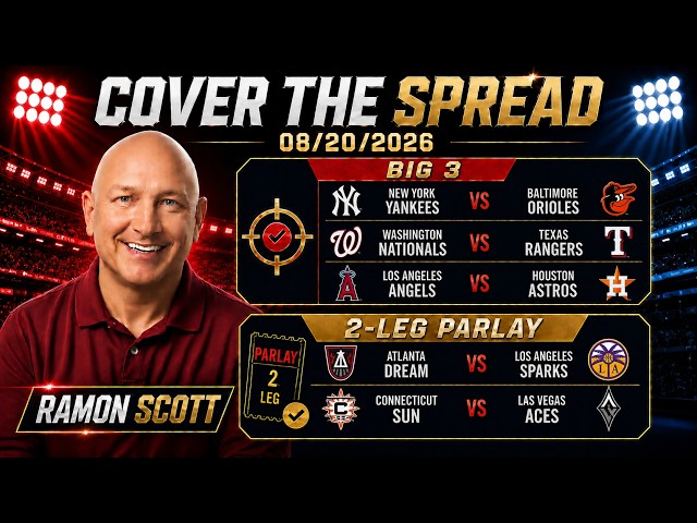 MLB Picks & WNBA Parlay 8/20/26 | Best Plays, Daily Picks & Breakdown