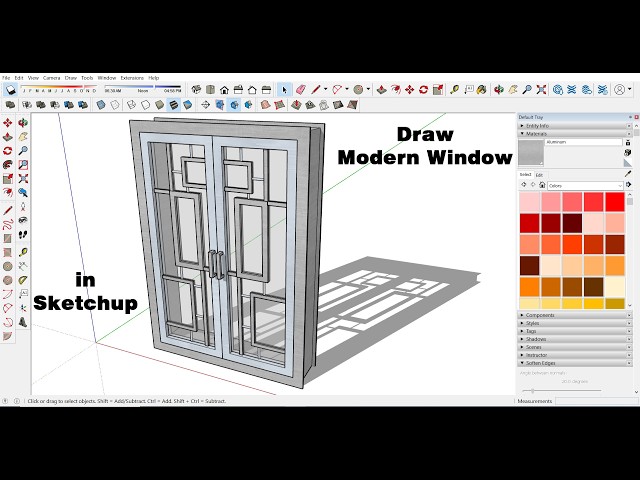 draw modern window in sketchup
