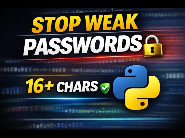 Python Password Generator 🔐 | Generate Strong Secure Passwords in Seconds