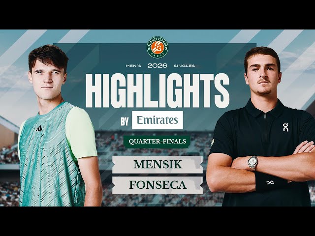 Jakub Mensik vs Joao Fonseca | QF Highlights by Emirates | Roland-Garros 2026