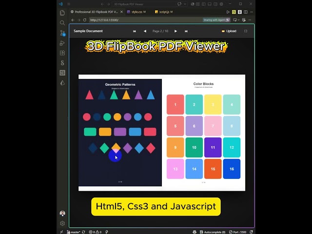 How to build a 3D flipbook with HTML and CSS #tutorial #frontend