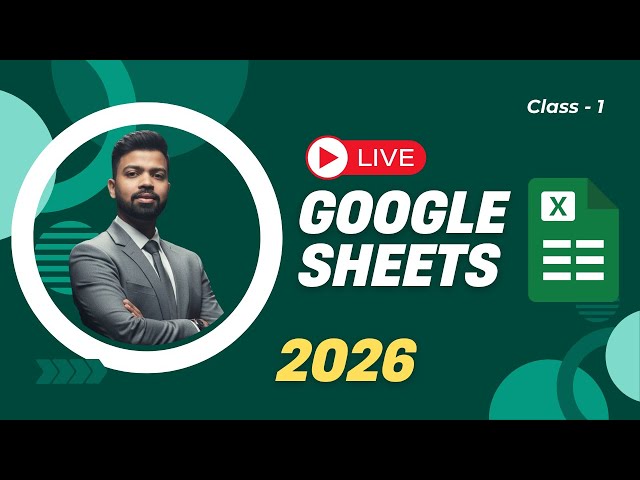 Google Sheets for Data Analysts | Live Interview Prep 2026 (Hindi + English)
