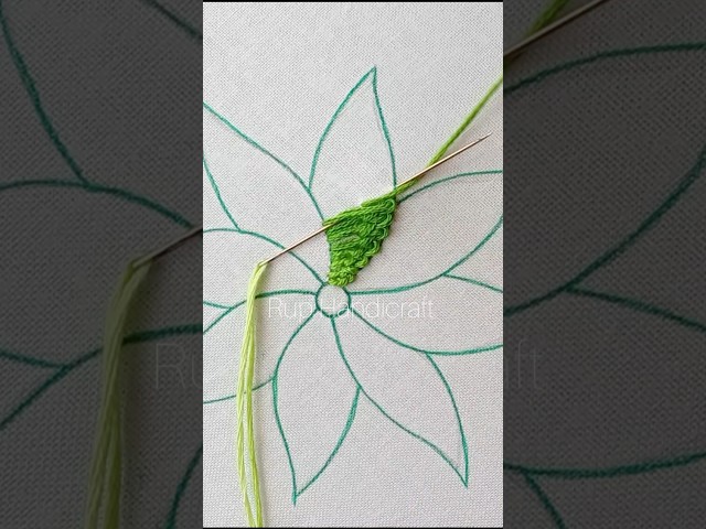 #bordado easy flower basic hand #embroidery stitch🌿💥🌻