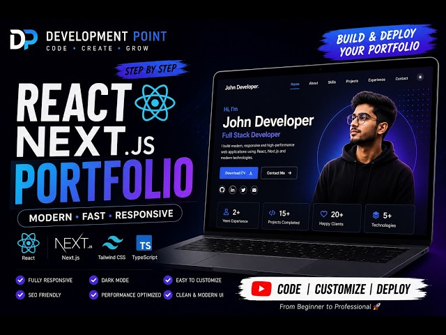 Build a Modern React Portfolio with Next.js, TypeScript & Tailwind CSS (2026)