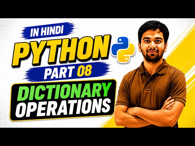 Python for AI Part 08 in Hindi ~ Dctionary Operations