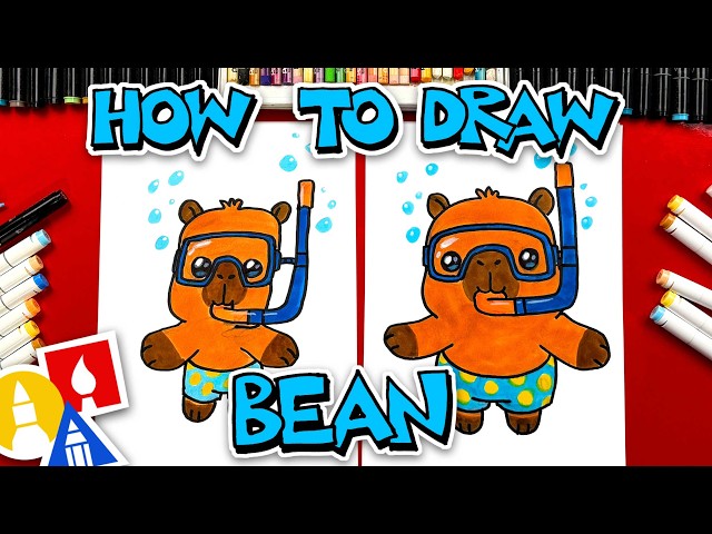 How To Draw Bean The Capybara Swimming