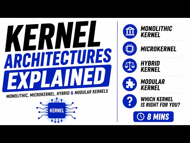 Kernel Architectures Explained | Monolithic, Microkernel, Hybrid & Modular Kernels