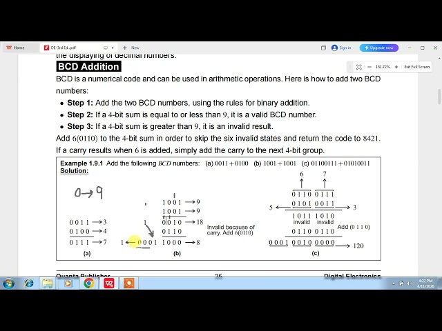 BCD Addition |Digital Logic Design|Quanta Publisher