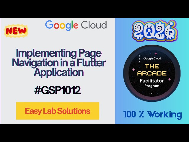 Implementing Page Navigation in a Flutter Application | GSP1012 | #qwiklabs #arcade
