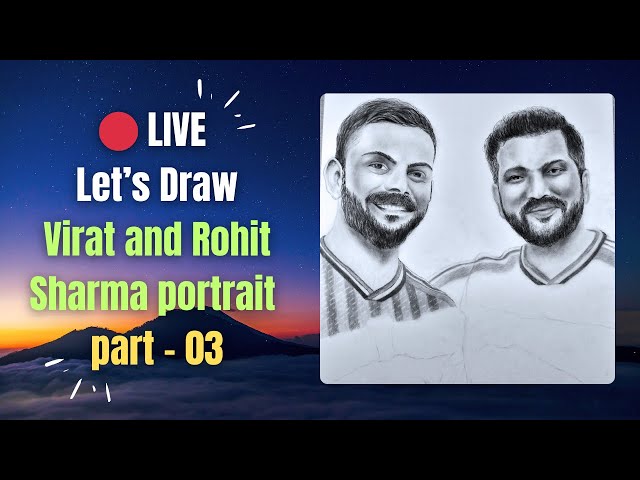 let's draw Virat and Rohit sharma portrait ✨ part 3 | Artwale