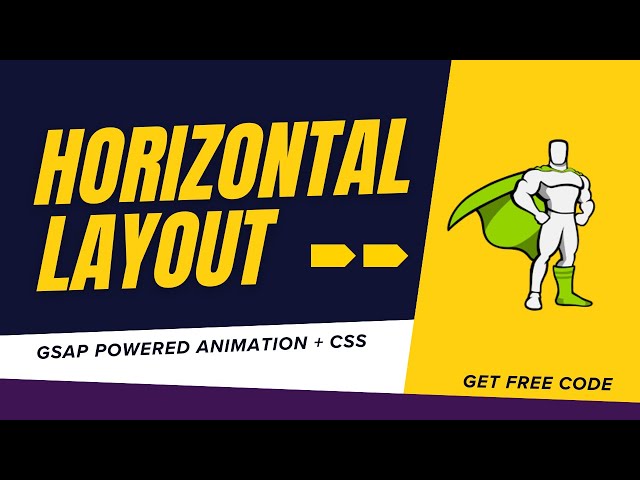 Horizontal Scrolling presentation focused landing page - HTML, CSS, GSAP