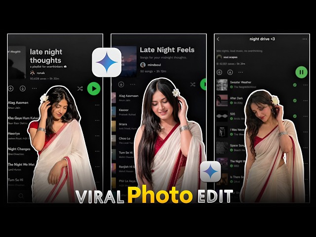 Spotify Photo Editing Tutorial Instagram Trending AI Photo Editing 2026 | Viral Mobile Editing