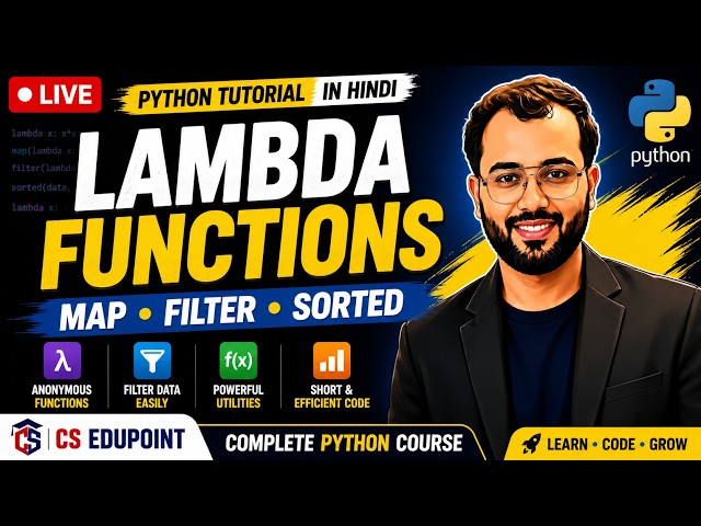 Lambda Functions in Python Explained | lambda, map(), filter(), sorted() | Python Tutorial