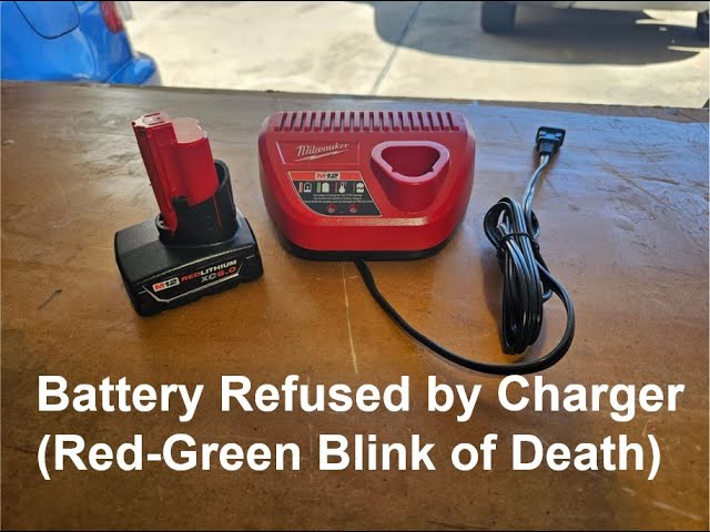 Repairing M12 Battery battery pack. Charger Gives Red Green Blinking Error.