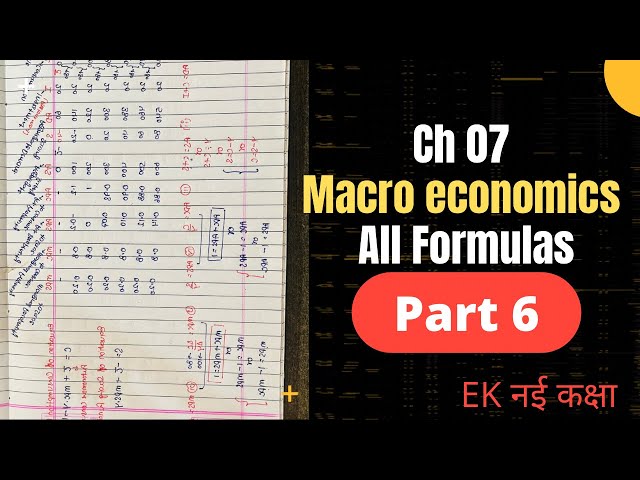 Class 12 Economics Ch 7 Aggregates Demand & Related Concepts All Formulas Part 6