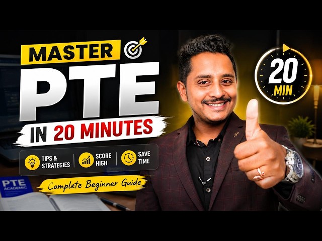 PTE in 20 Minutes 🔥 Complete Strategy to Score 90