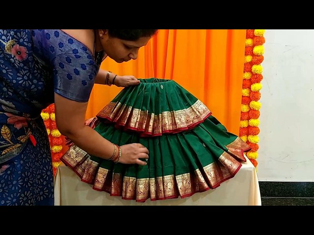 Latest Two step saree draping for varamahalakshmi | new varamahalaxmi saree draping without stand