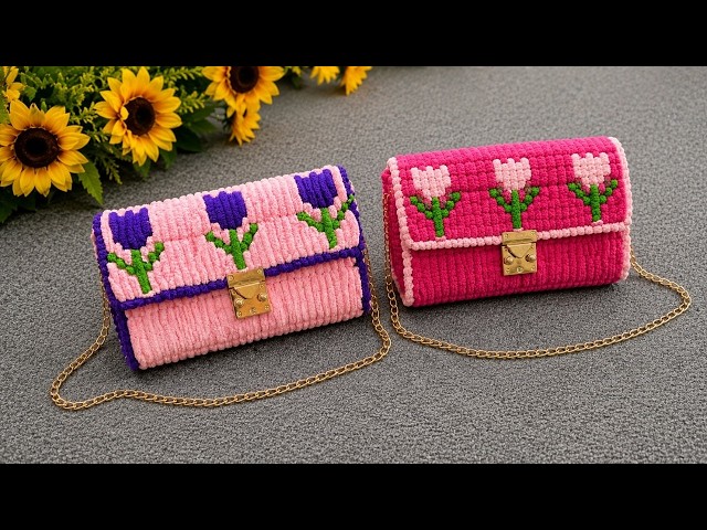 DIY Purse TULIP BAG TUTORIAL, Plastic Canvas BAG DIY, How To Make A Tulip HANDMADE BAG