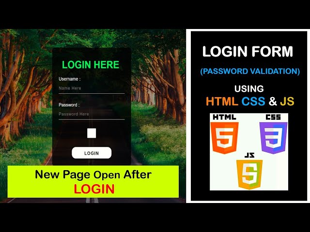 How to make Login form with password validation using HTML CSS & JS | Step-By-Step Tutorial | PraRoz