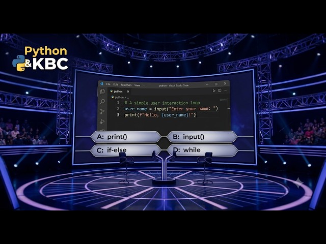 Build Kaun Banega Crorepati (KBC) Game in Python! 🐍 | VS Code Tutorial for Beginners