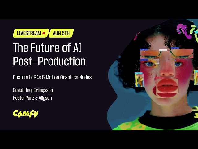 The Future of AI Post Production: Custom LoRAs & Motion Graphics Nodes with Ingi Erlingsson