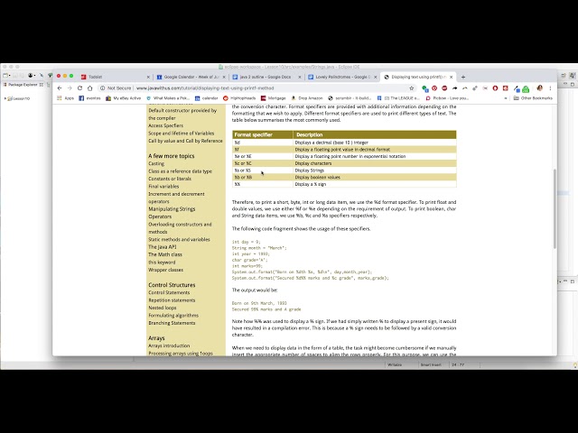 Using the String API in Java