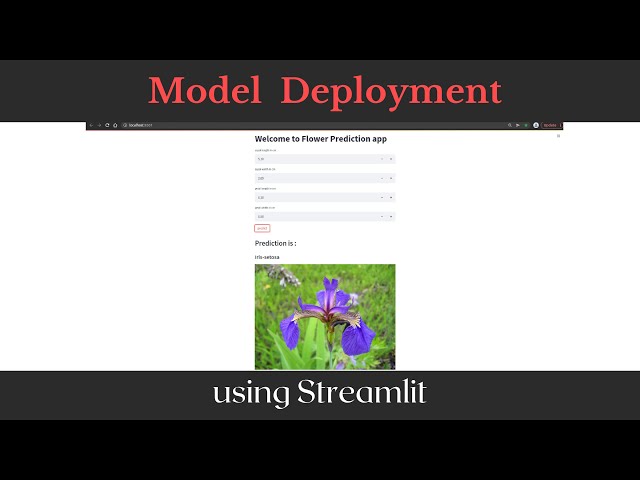 Deploy machine learning model | using streamlit | iris flower webapp