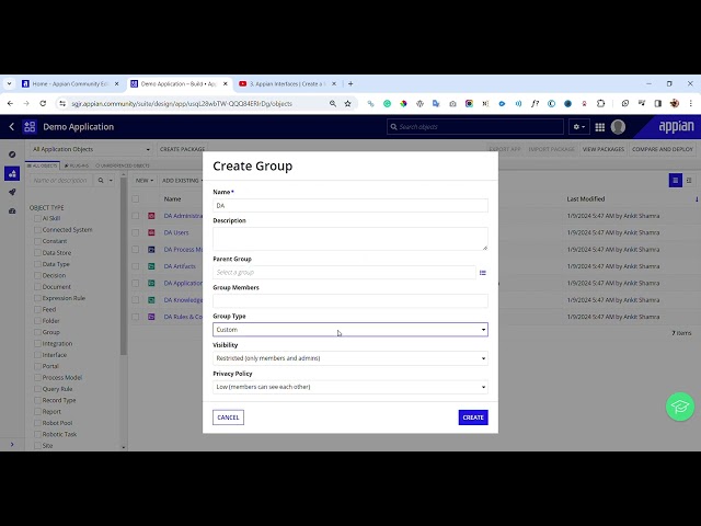 Appian Tutorial - Appian Application Basics