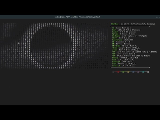 I recreated Pewdiepie's Animated Neofetch Effect From His Linux Video