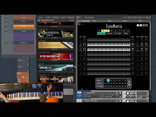 Zone Matrix - Live Performance and Multi Library Orchestral Palate Creation